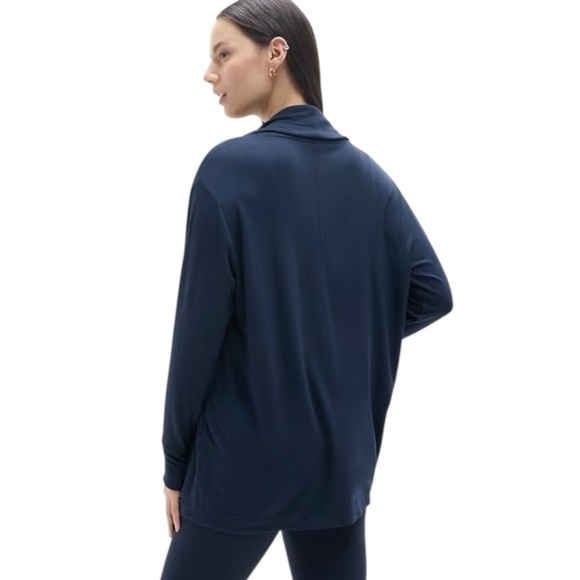 ATHLETA Navy Blue Cardigan Pranayama Restore Wrap Soft Sweater 1X Casual Walking - Picture 3 of 9